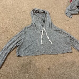 Target Gray Women's Cropped Hoodie